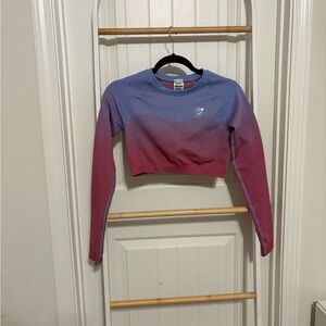 Gymshark Blue and Purple Ombré Top